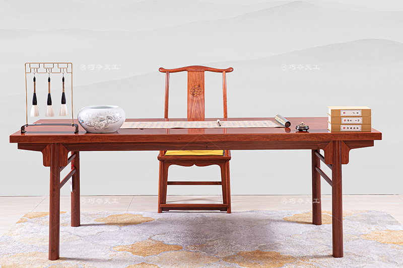夾頭榫拼板茶臺(tái)桌